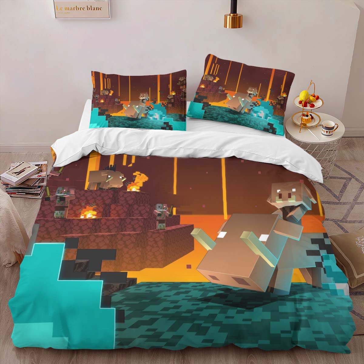 Minecraft Charakter im Nether Biom Pigmen Kinderbettwäsche – Bettwäsche – Bild 2