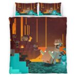 Minecraft Charakter im Nether Biom Pigmen Kinderbettwäsche – Bettwäsche