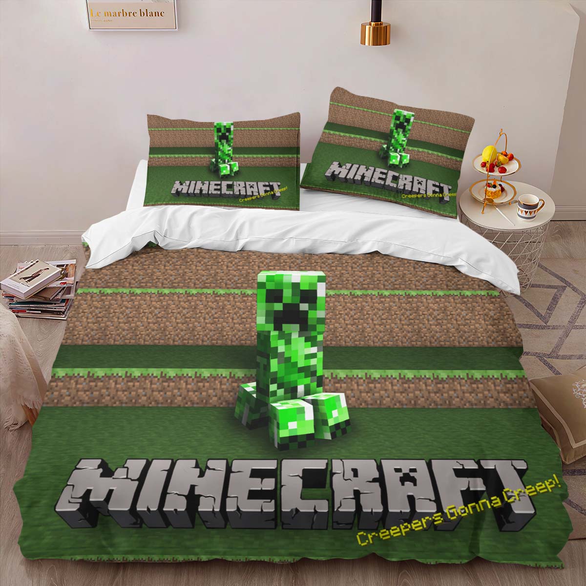Minecraft Klassik Creeper unglücklich Kinderbettwäsche – Bettwäsche – Bild 2