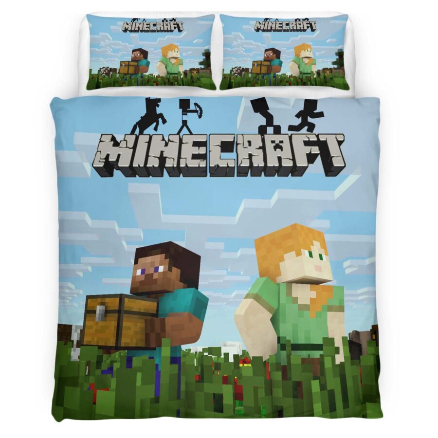 Minecraft Klassik Steve mit Alex Kinderbettwäsche – Bettwäsche – Bild 4