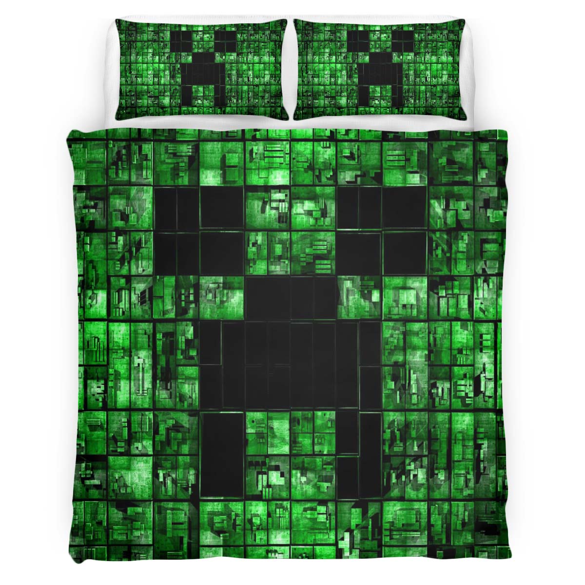 Minecraft Creeper Gesicht 2 Kinderbettwäsche – Bettwäsche