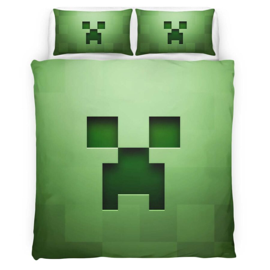 Minecraft Creeper Gesicht Kinderbettwäsche – Bettwäsche – Bild 4