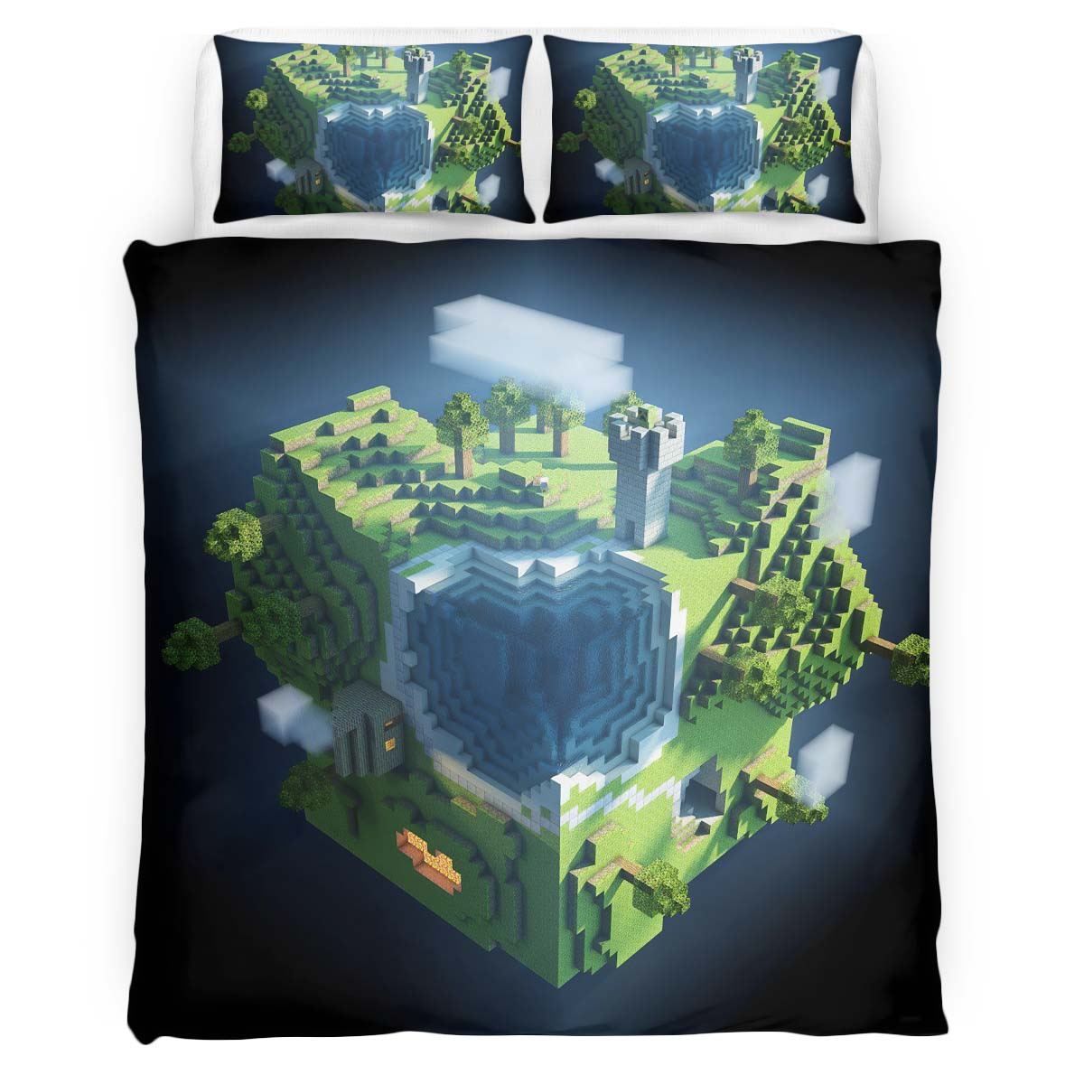 Minecraft Berg Biom Planet Minecraft Kinderbettwäsche – Bettwäsche