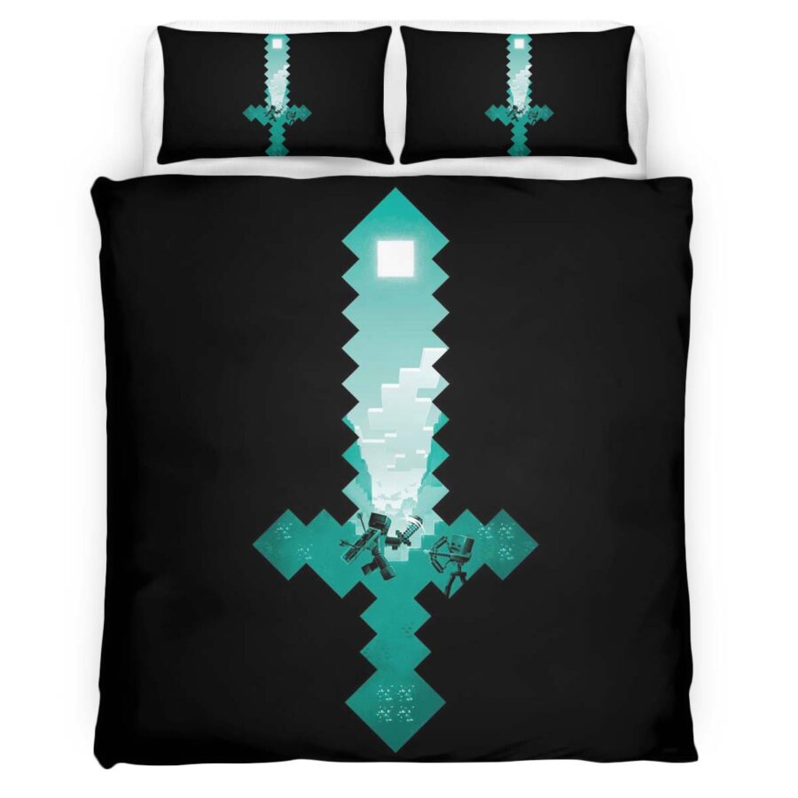 Minecraft Steve Schwert Diamantschwert 2 Kinderbettwäsche – Bettwäsche – Bild 4