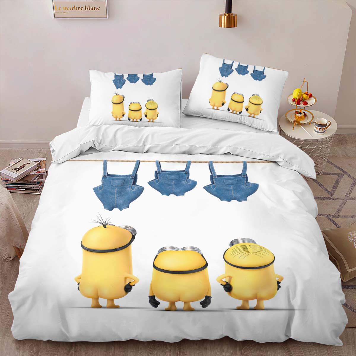 Minions mit drei Charakteren Bob Stuart Kevin Kinderbettwäsche – Bettwäsche – Bild 2