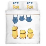 Minions mit drei Charakteren Bob Stuart Kevin Kinderbettwäsche – Bettwäsche
