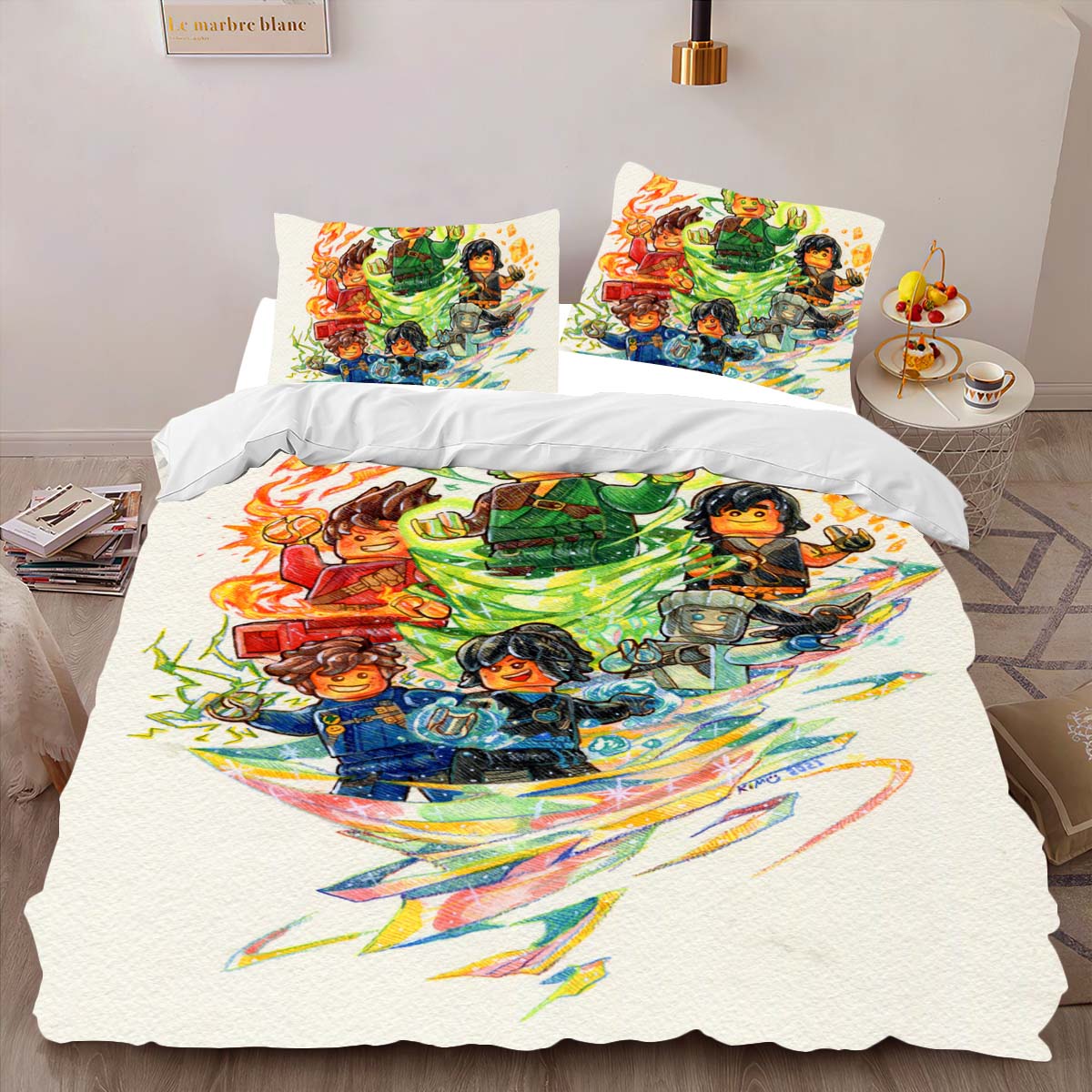 Ninjago Alle Charaktere 1013 Kinderbettwäsche – Bettwäsche – Bild 2