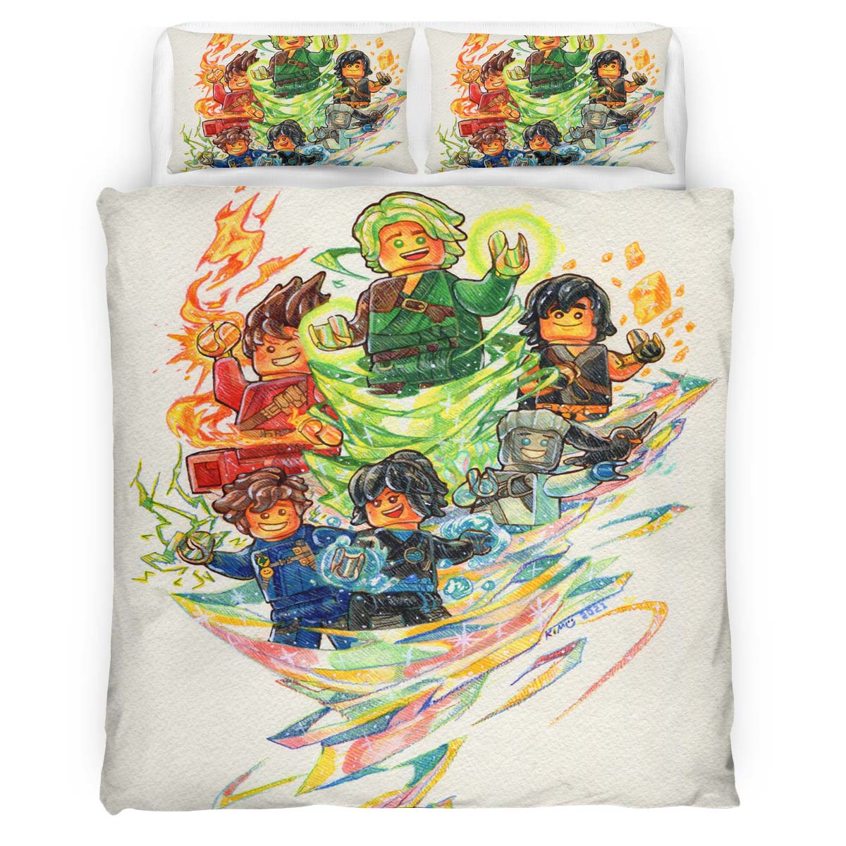 Ninjago Alle Charaktere 1013 Kinderbettwäsche – Bettwäsche