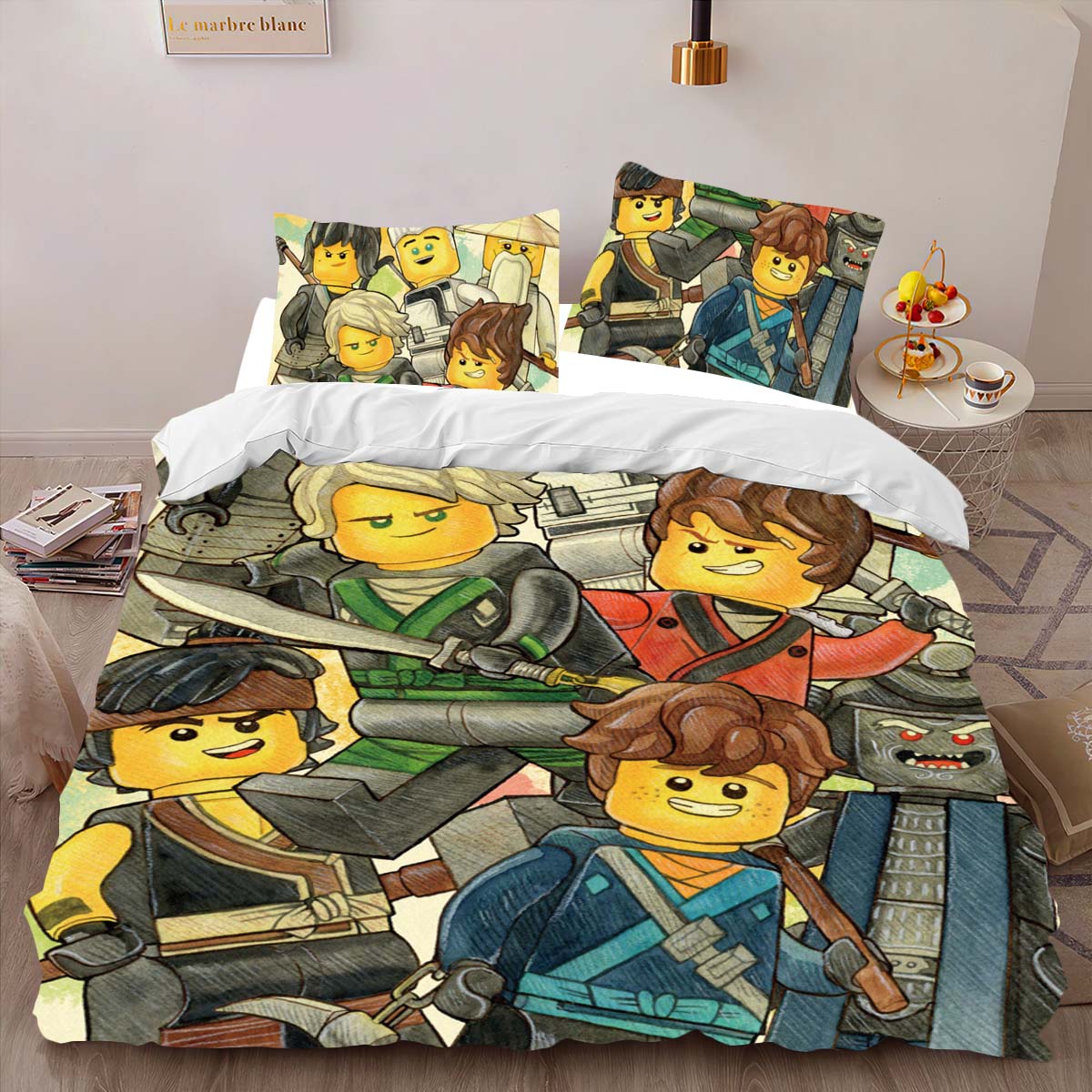 Ninjago Alle Charaktere 1015 Kinderbettwäsche – Bettwäsche – Bild 2