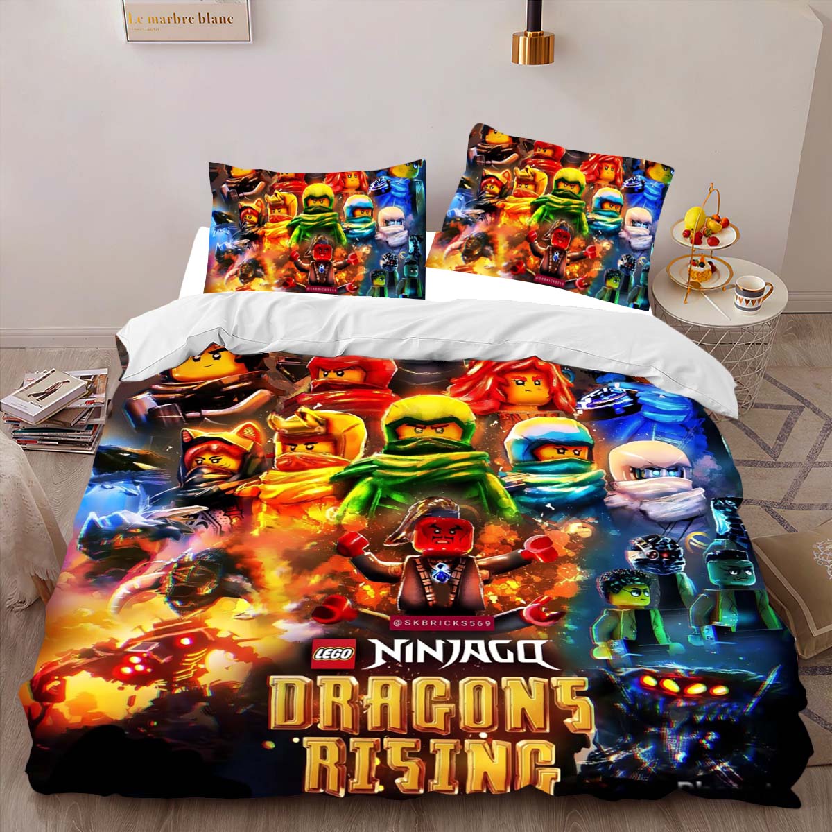 Ninjago Alle Charaktere Aufstieg der Drachen Kinderbettwäsche – Bettwäsche – Bild 2