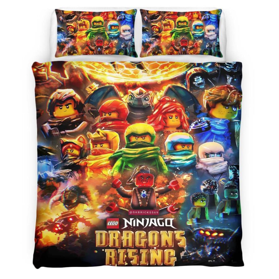 Ninjago Alle Charaktere Aufstieg der Drachen Kinderbettwäsche – Bettwäsche – Bild 4