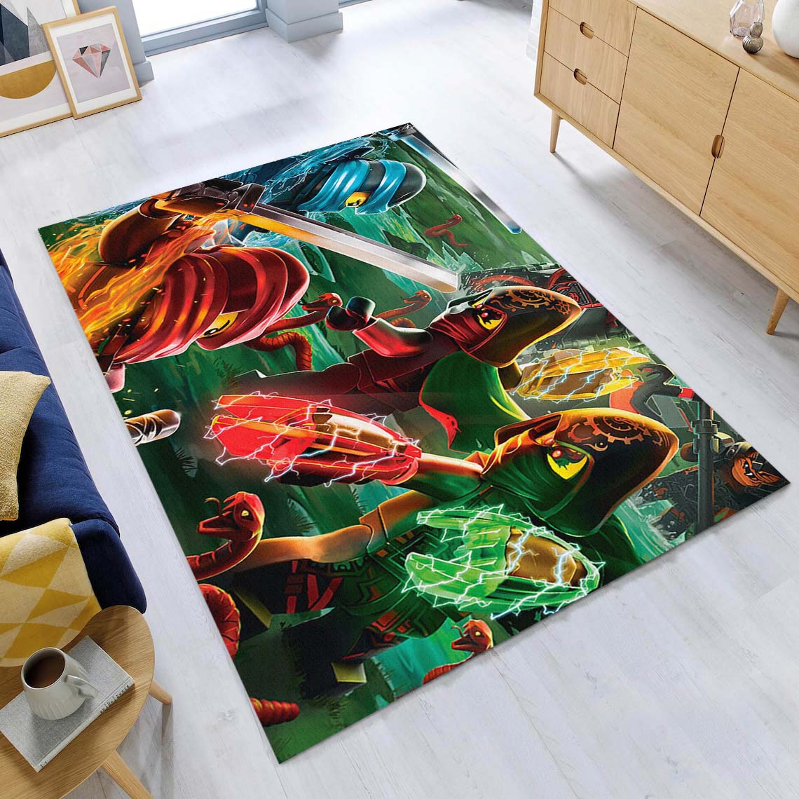 Ninjago Alle Charaktere kämpfen 1007 Teppich – Bild 2