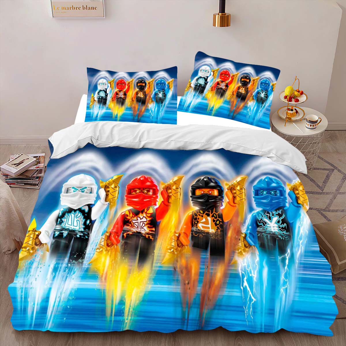 Ninjago Alle Charaktere Kampf 1011 Kinderbettwäsche – Bettwäsche – Bild 2