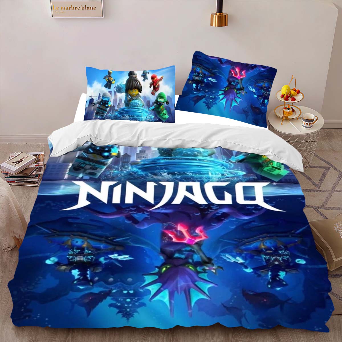 Ninjago Alle Charaktere Kampf 1015 Kinderbettwäsche – Bettwäsche – Bild 2