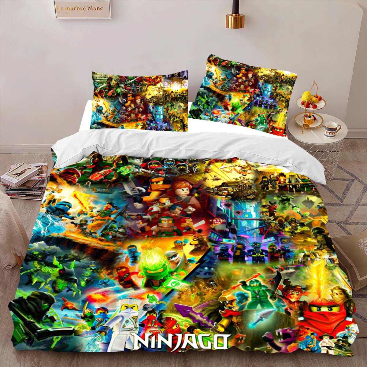 Ninjago Alle Charaktere Kampf 1016 Kinderbettwäsche – Bettwäsche – Bild 2