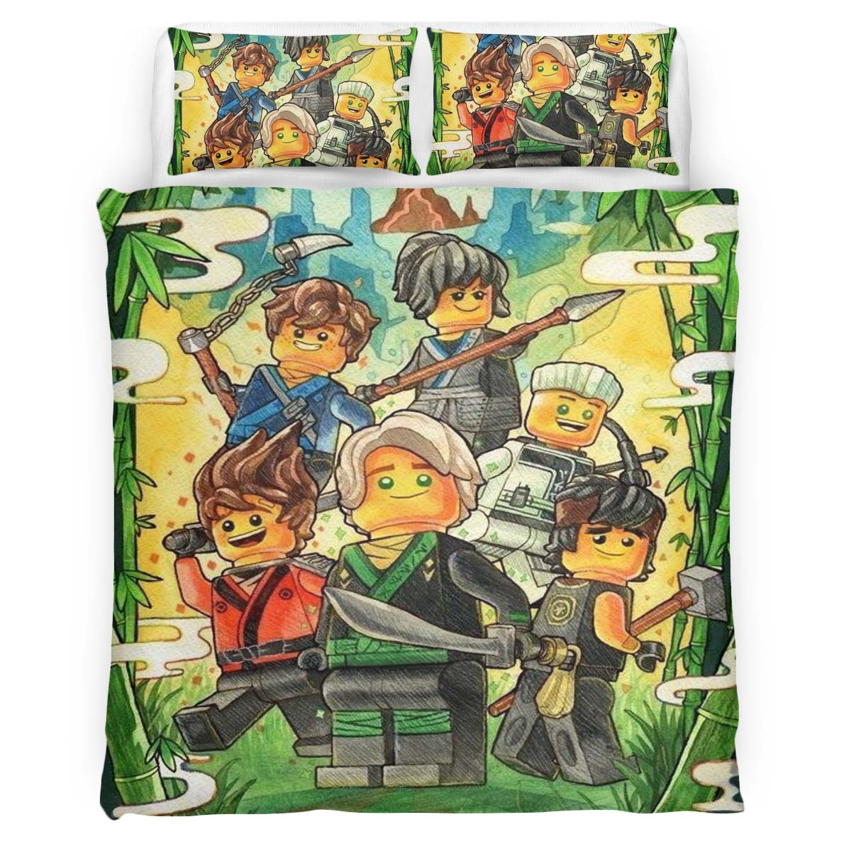 Ninjago Alle Charaktere Kampf 1019 Kinderbettwäsche – Bettwäsche