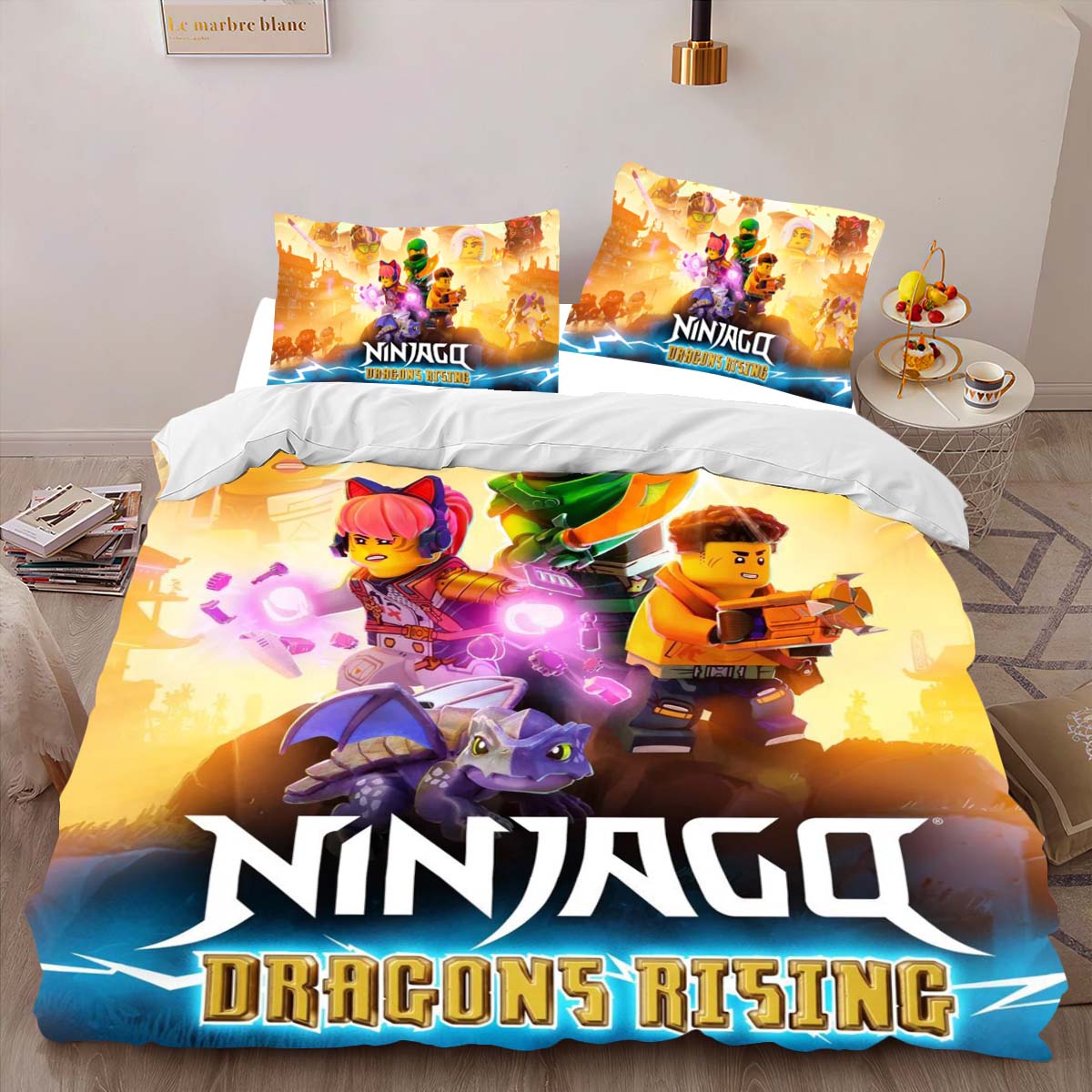 Ninjago Aufstieg der Drachen Alle Charaktere 102 Kinderbettwäsche – Bettwäsche – Bild 2