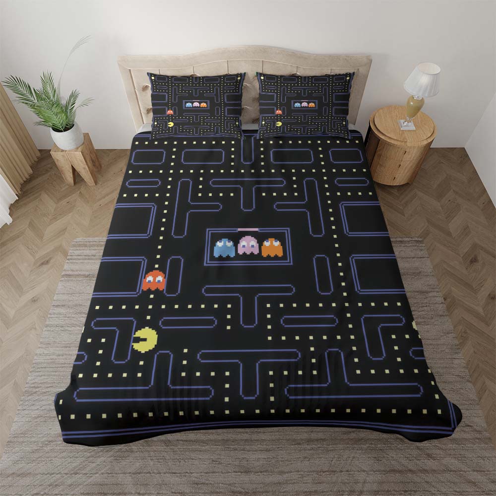 Pacman Spiel 1008 Kinderbettwäsche - Bettwäsche