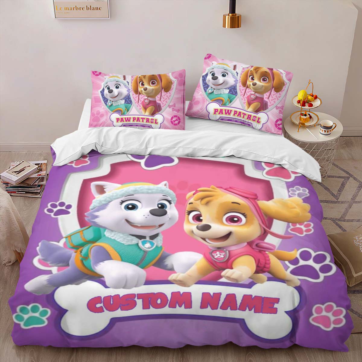 Paw Patrol Everest und Skye Personalisiert Kinderbettwäsche – Bettwäsche – Bild 2