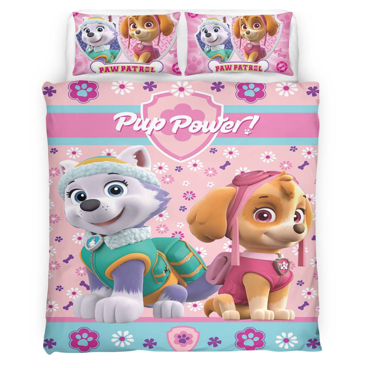 Paw Patrol Everest und Skye Kinderbettwäsche – Bettwäsche