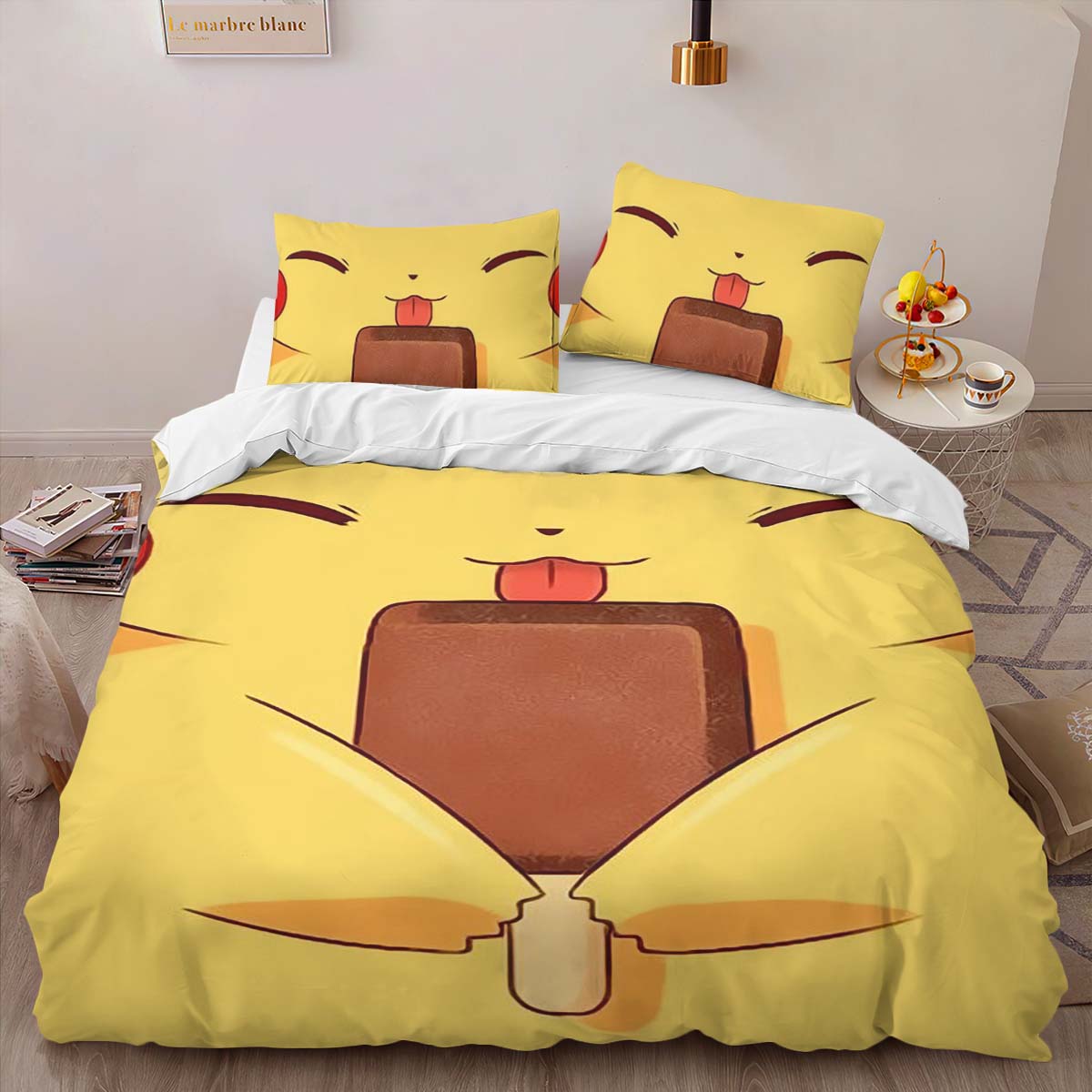 Pikachu Glückliches Gesicht Kinderbettwäsche – Bettwäsche – Bild 2