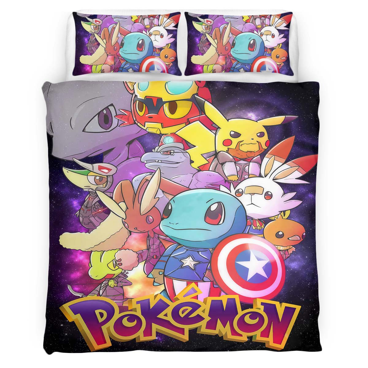 Pokemon Marvel Charaktere Kinderbettwäsche – Bettwäsche