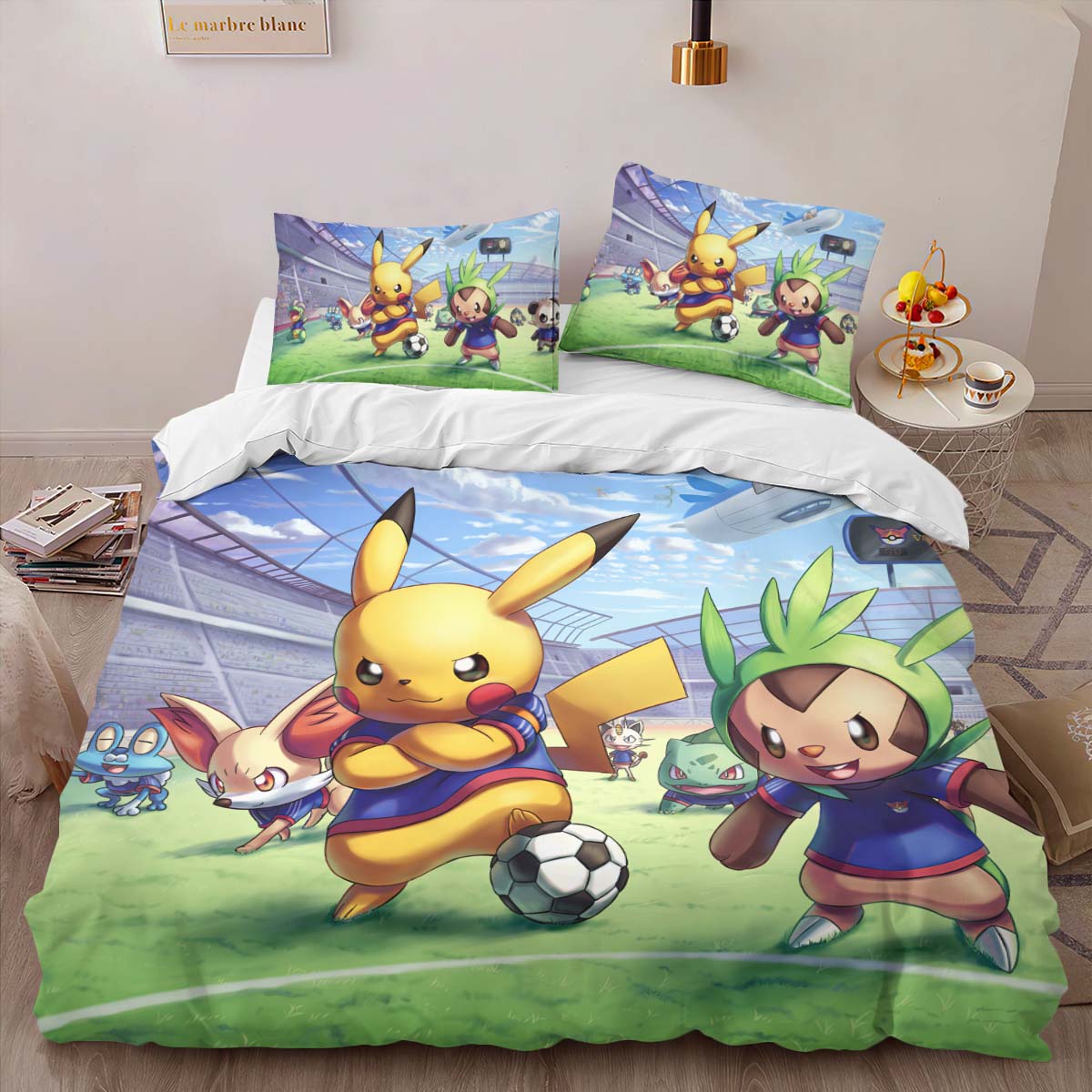 Pokemon Pikachu Fußball 2 Kinderbettwäsche – Bettwäsche – Bild 2