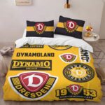 SG Dynamo Dresden yellow background style 02 Kinderbettwäsche – Bettwäsche