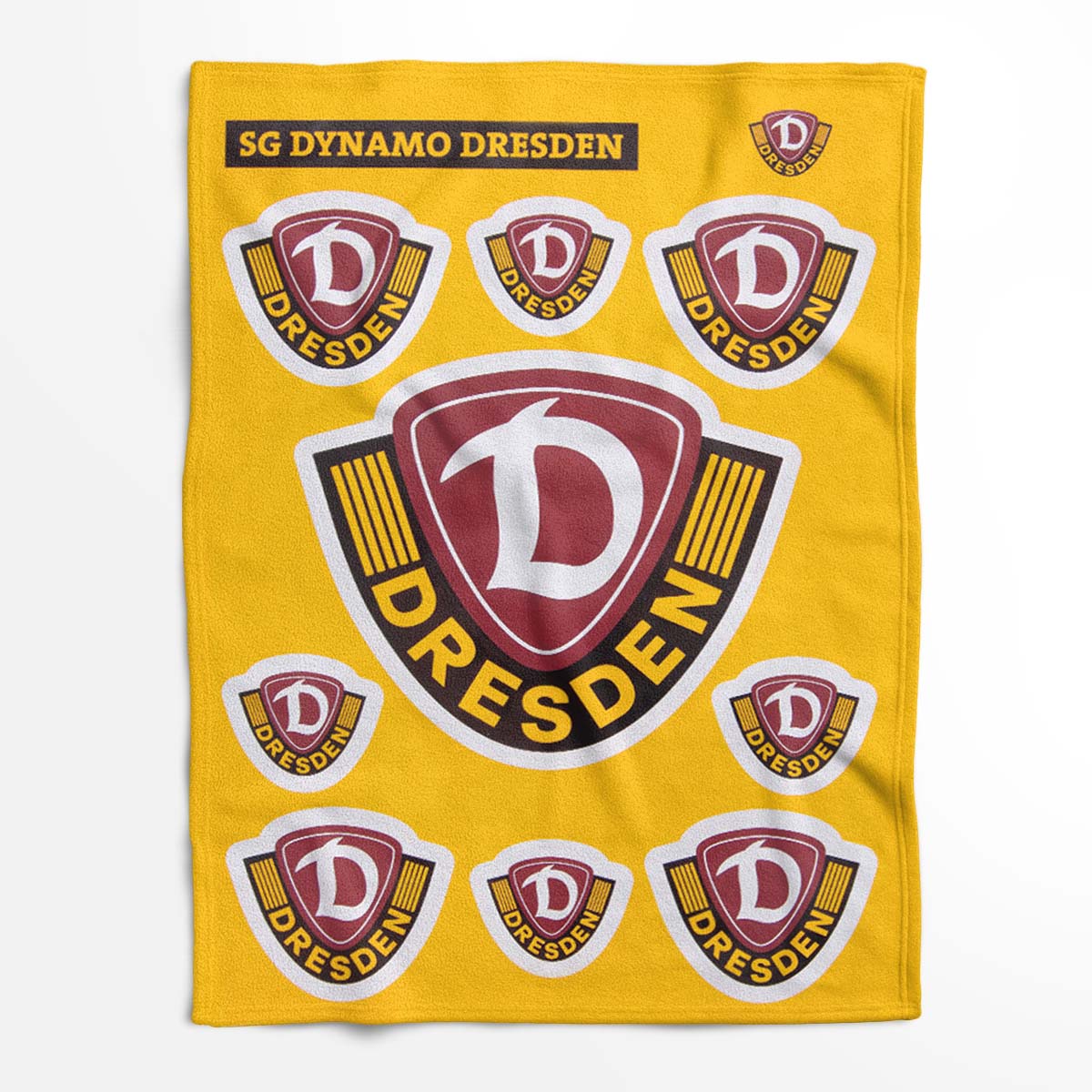 SG Dynamo Dresden gelber Hintergrundstil Fleecedecke - Decke – Bild 2