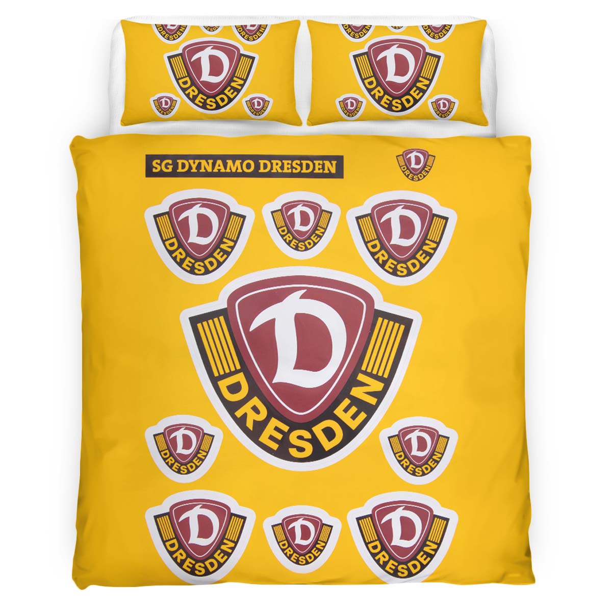 SG Dynamo Dresden yellow background style Kinderbettwäsche - Bettwäsche – Bild 2