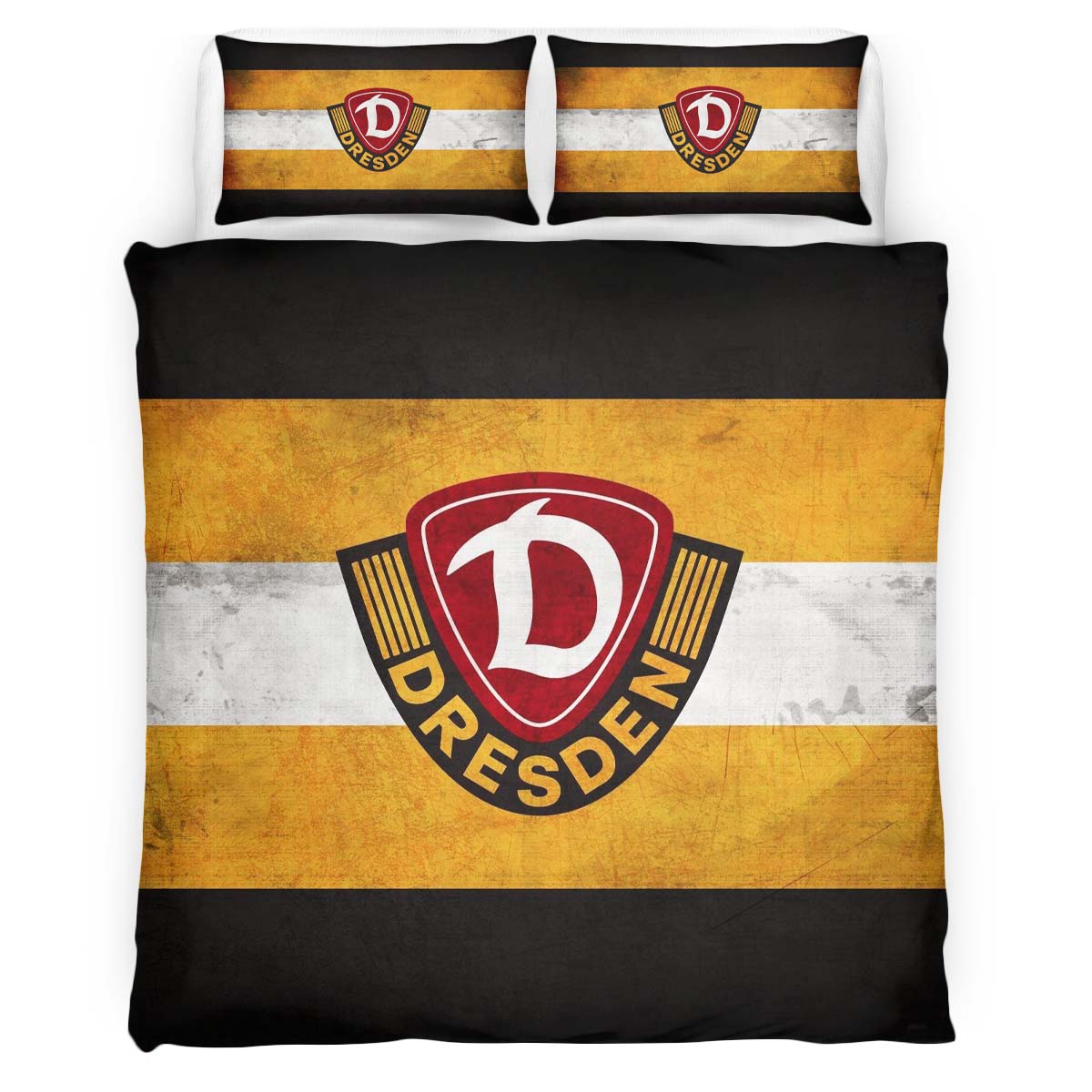SG Dynamo Dresden yellow black background Kinderbettwäsche - Bettwäsche – Bild 2