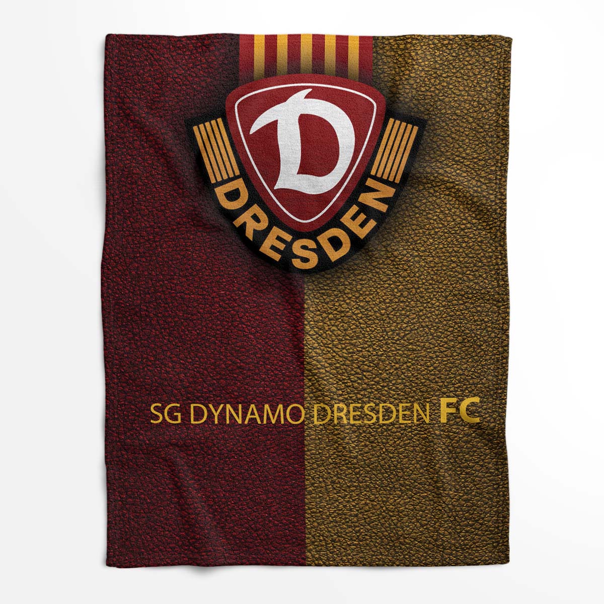 SG Dynamo Dresden gelbes Leder Fleecedecke - Decke – Bild 2