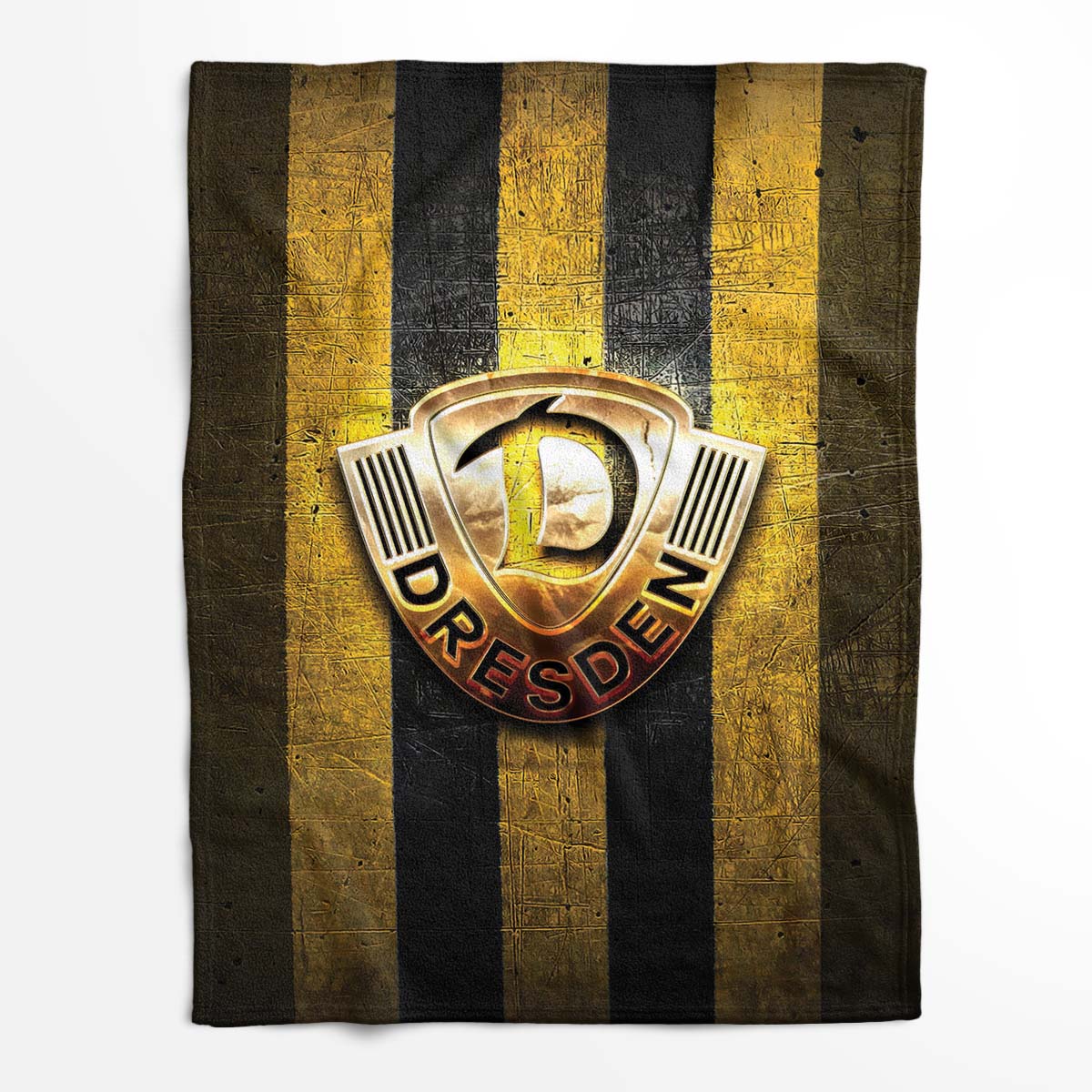 SG Dynamo Dresden gelbmetallic Hintergrund Fleecedecke - Decke – Bild 2