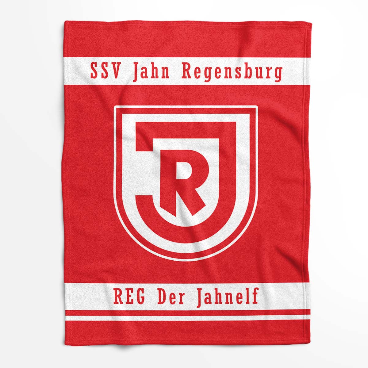 SSV Jahn Regensburg rot weiß 05 Fleecedecke - Decke – Bild 2