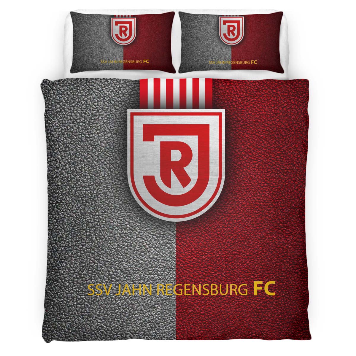 SSV Jahn Regensburg red white leather Kinderbettwäsche - Bettwäsche – Bild 2