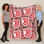 SSV Jahn Regensburg rot-weißes Muster Fleecedecke – Decke