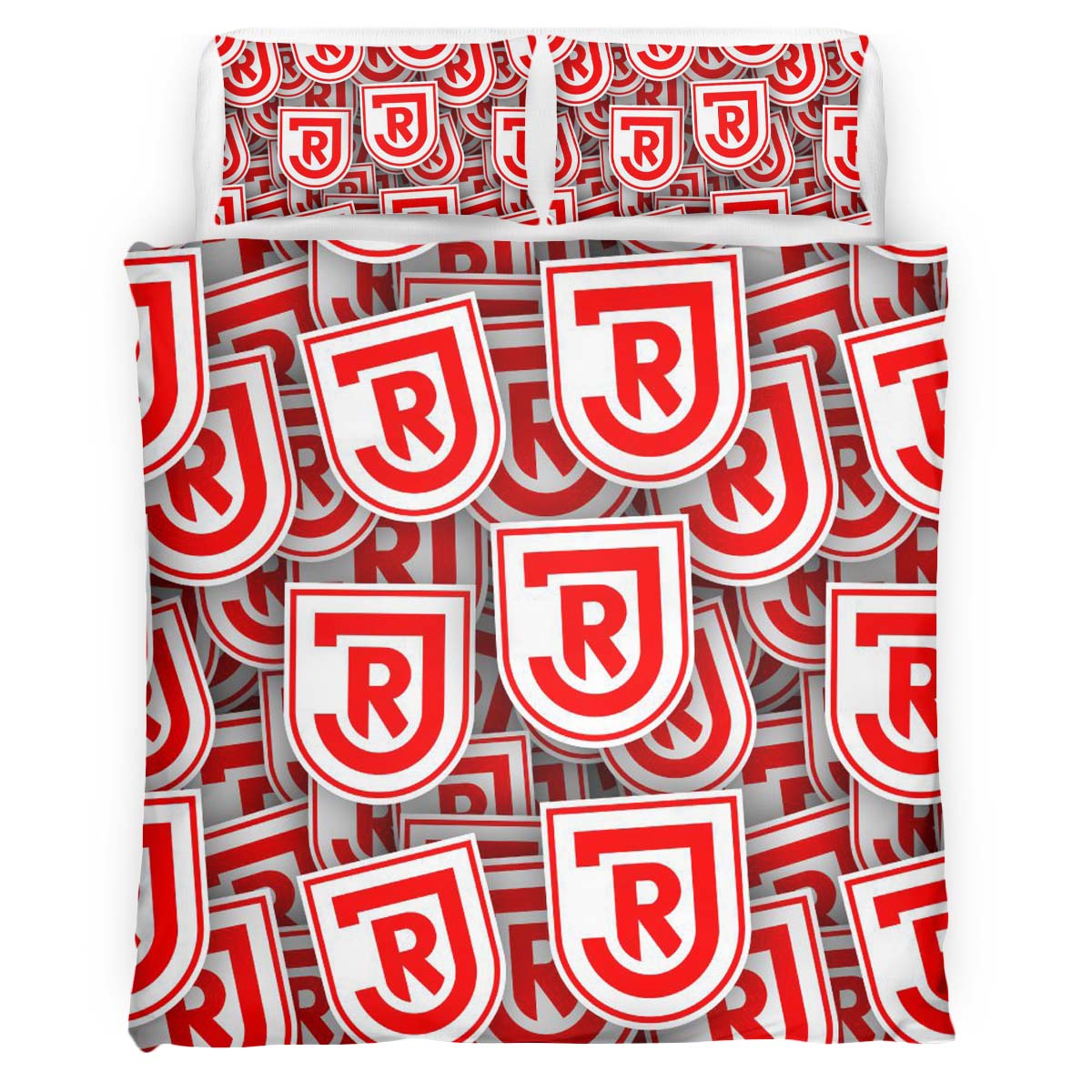 SSV Jahn Regensburg red white pattern Kinderbettwäsche - Bettwäsche – Bild 2