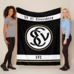 SV 07 Elversberg schwarzer Hintergrund sve05 Fleecedecke – Decke