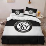 SV 07 Elversberg sve elv black white background Kinderbettwäsche – Bettwäsche