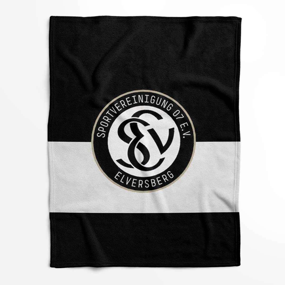 SV 07 Elversberg sve elv schwarz weißer Hintergrund Fleecedecke - Decke – Bild 2