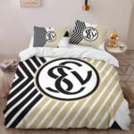 SV 07 Elversberg sve elv deine eins black white background Kinderbettwäsche – Bettwäsche