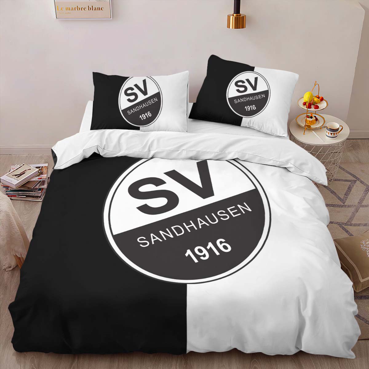 SV Sandhausen black white 05 Kinderbettwäsche - Bettwäsche