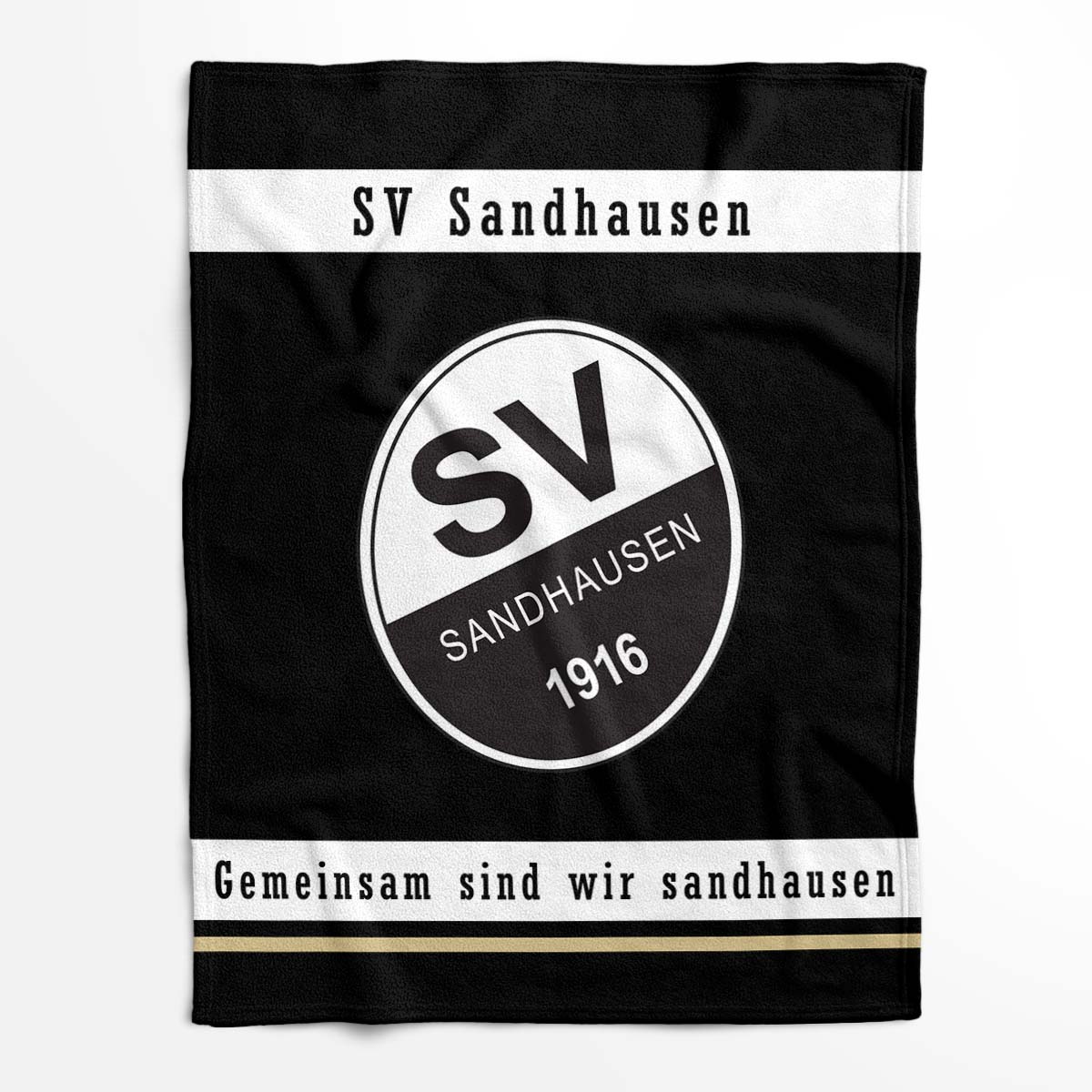 SV Sandhausen schwarz weiß 07 Fleecedecke - Decke – Bild 2