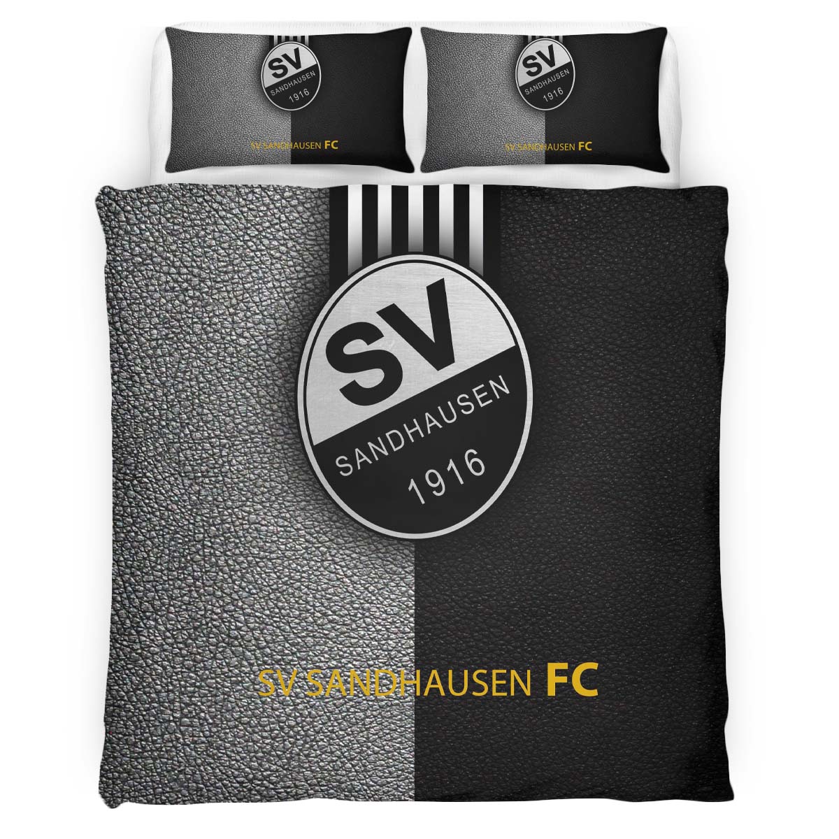 SV Sandhausen black white leather Kinderbettwäsche - Bettwäsche – Bild 2