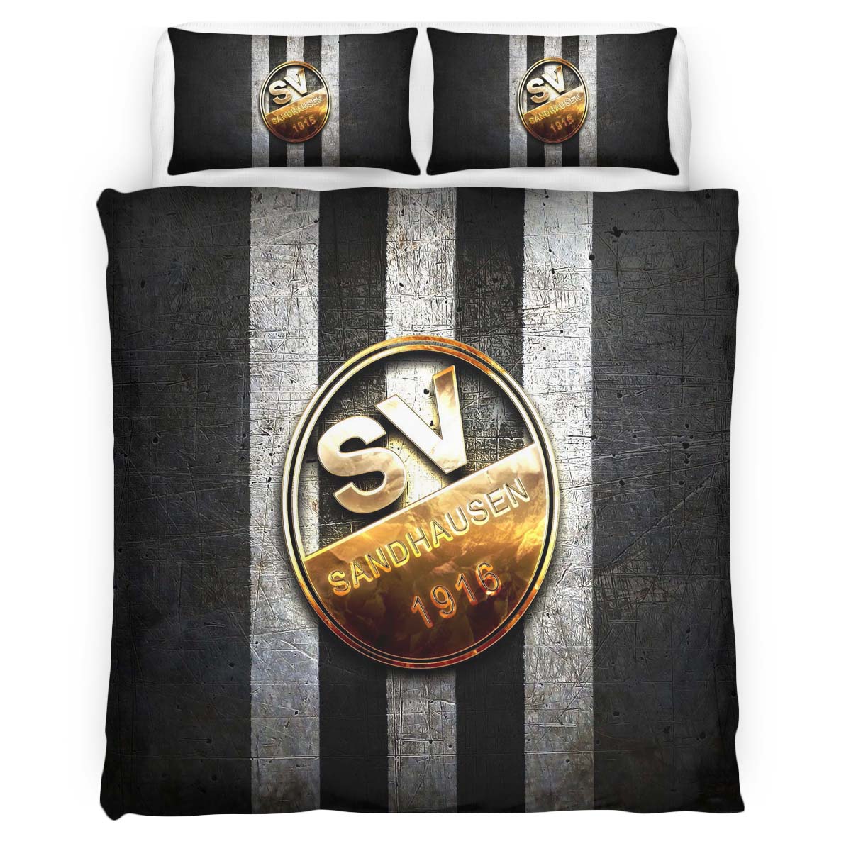SV Sandhausen black white metal Kinderbettwäsche - Bettwäsche – Bild 2
