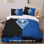 SV Waldhof Mannheim 07 black blue background SVW 02 Kinderbettwäsche – Bettwäsche