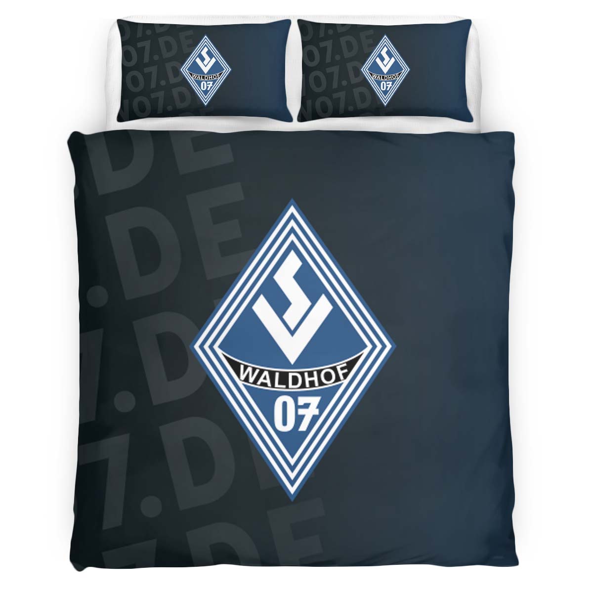 SV Waldhof Mannheim 07 black blue background SVW 03 Kinderbettwäsche - Bettwäsche – Bild 2