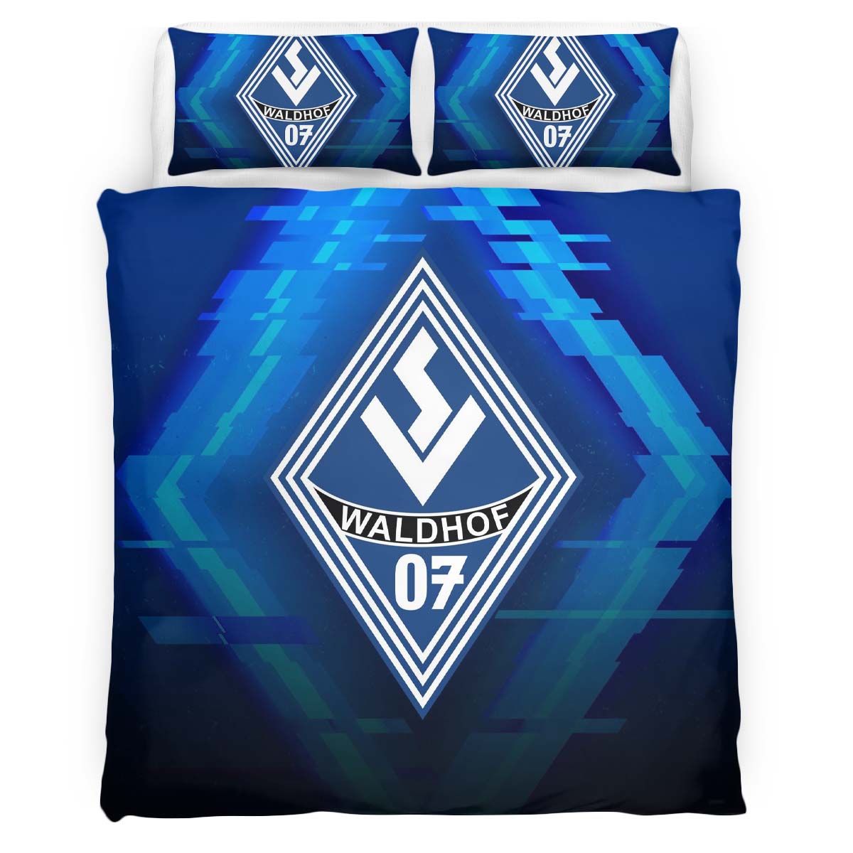 SV Waldhof Mannheim 07 black blue background SVW 04 Kinderbettwäsche - Bettwäsche – Bild 2
