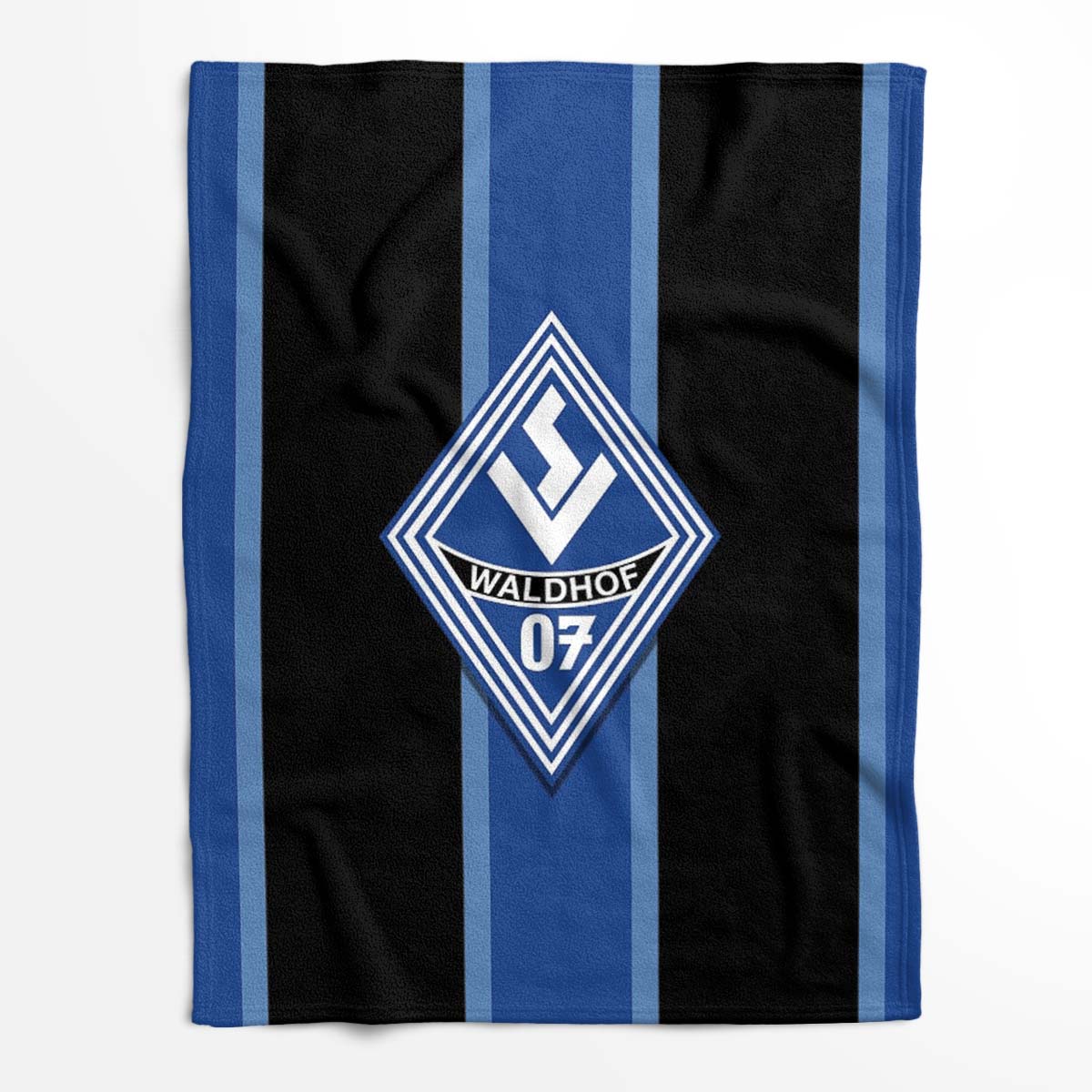 SV Waldhof Mannheim 07 schwarz blauer Hintergrund SVW Fleecedecke - Decke – Bild 2