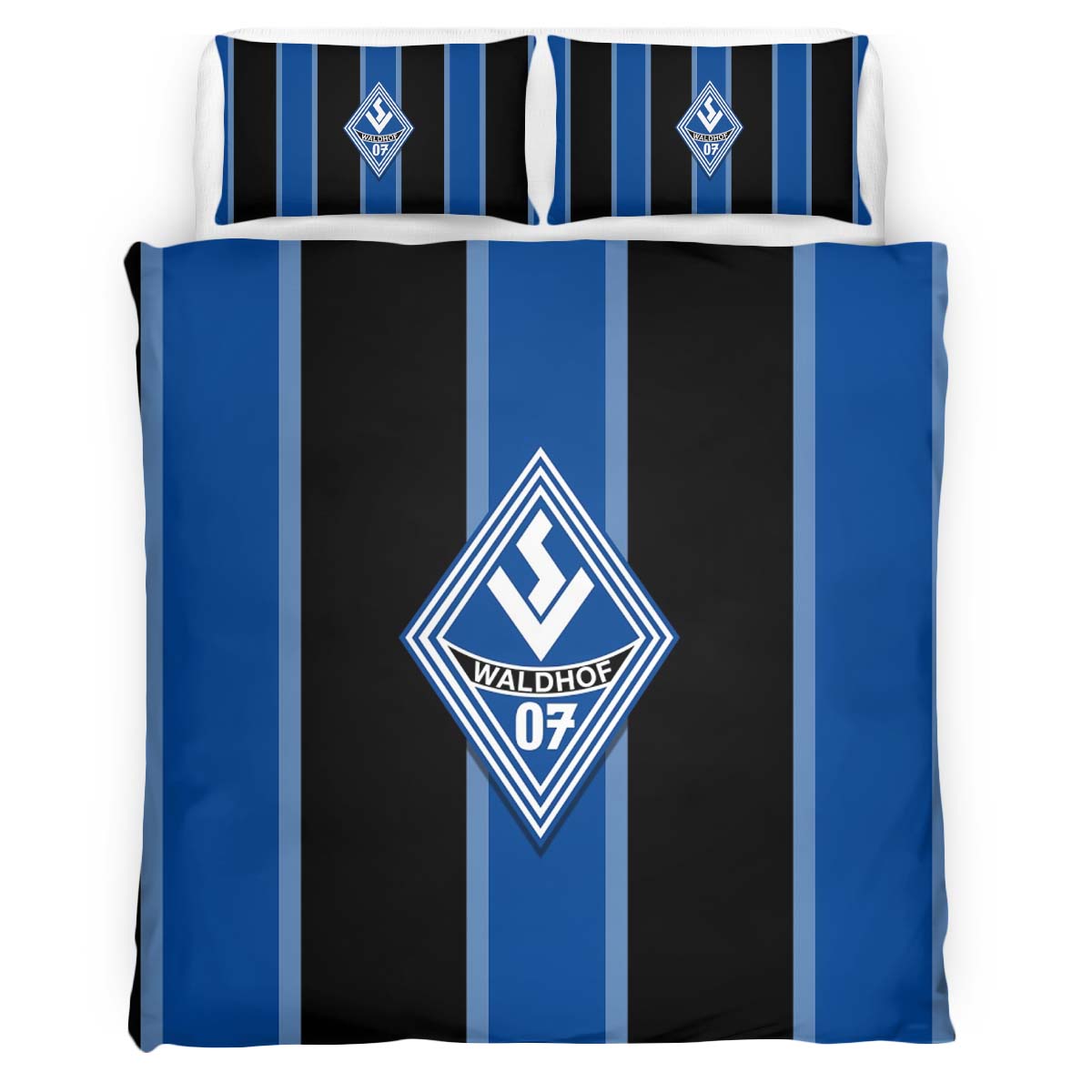 SV Waldhof Mannheim 07 black blue background SVW Kinderbettwäsche - Bettwäsche – Bild 2